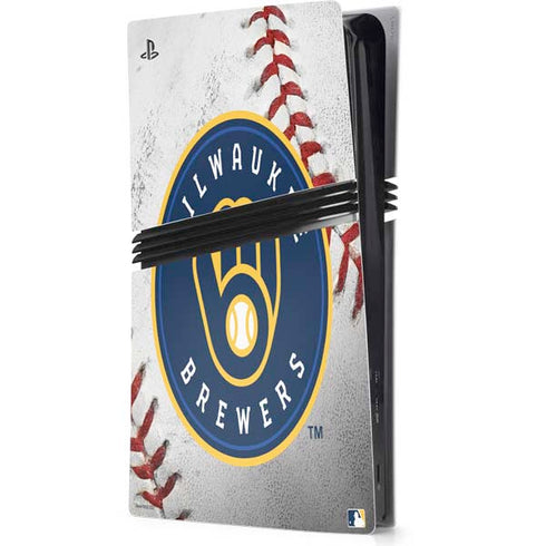 MLB Milwaukee Brewers Game Ball PS5 Pro Console Skin